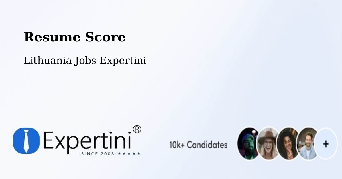 Resume Score & Job Description Match Tool – Eiguliai - Lithuania Jobs Expertini